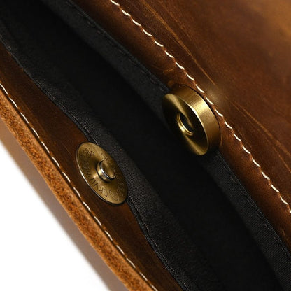 Vintage Full Grain Leather Camera Bag for Men – Handmade Shoulder & Crossbody Photography Bag