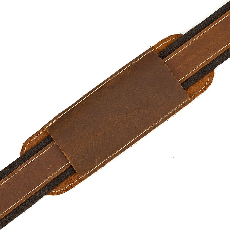 Vintage Full Grain Leather Camera Bag for Men – Handmade Shoulder & Crossbody Photography Bag