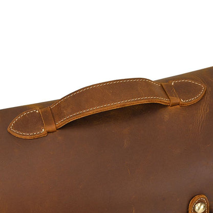 Vintage Full Grain Leather Camera Bag for Men – Handmade Shoulder & Crossbody Photography Bag