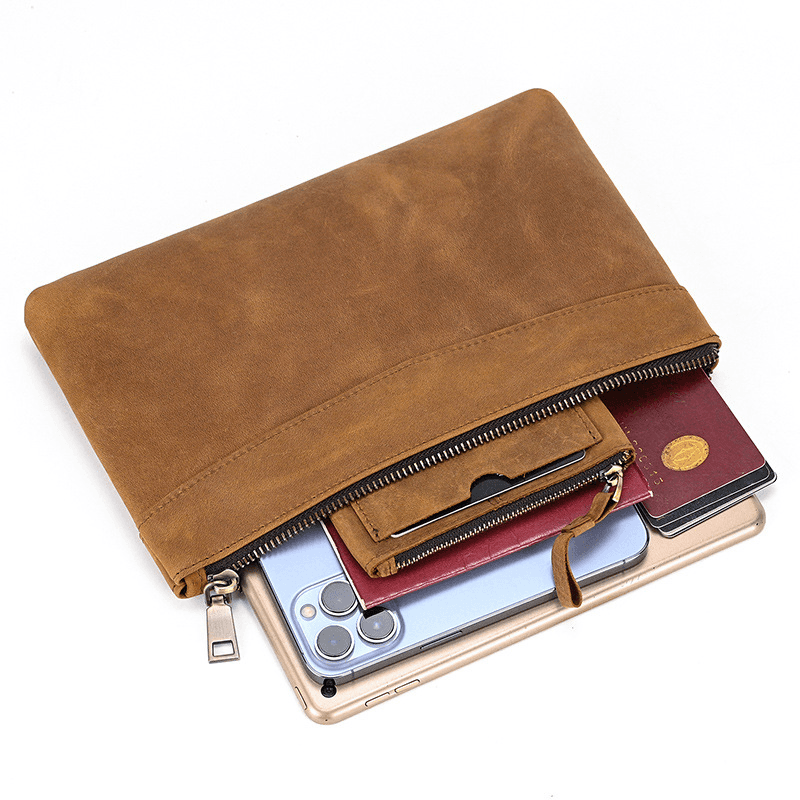 Zipper Business Large Capacity Clutch Bag