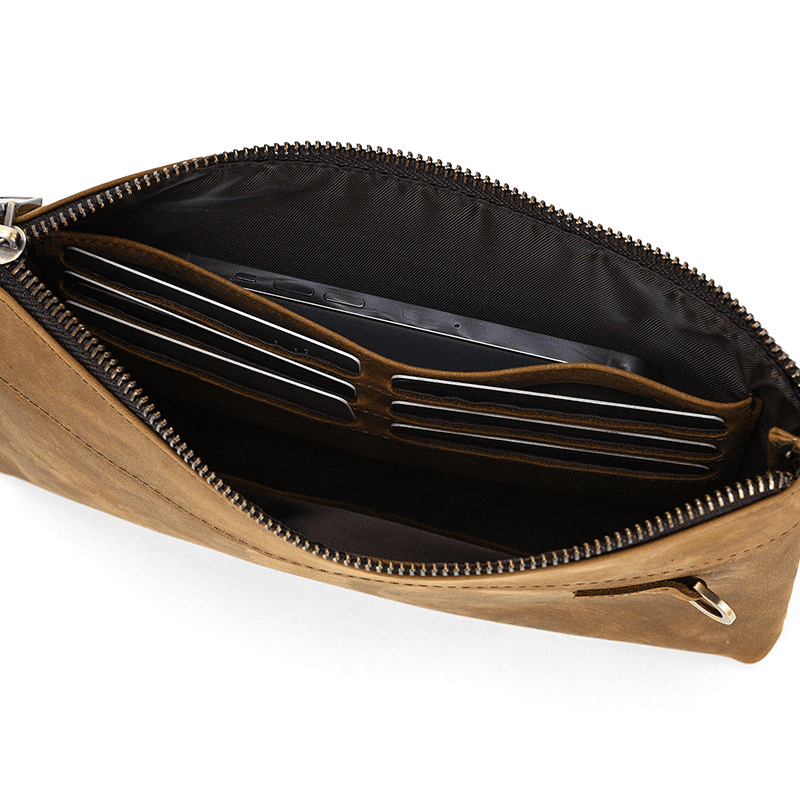 Zipper Business Large Capacity Clutch Bag