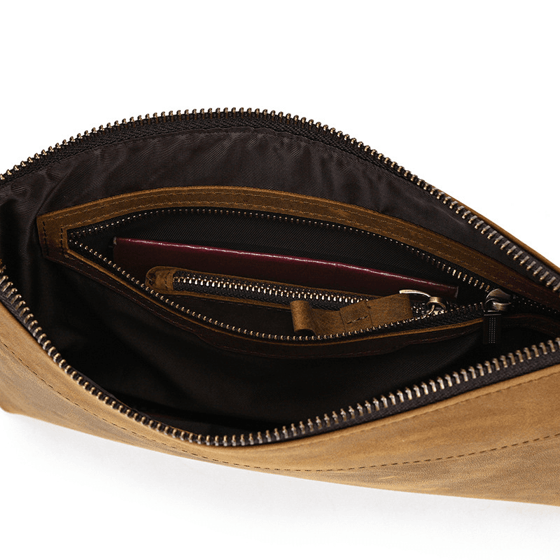 Zipper Business Large Capacity Clutch Bag