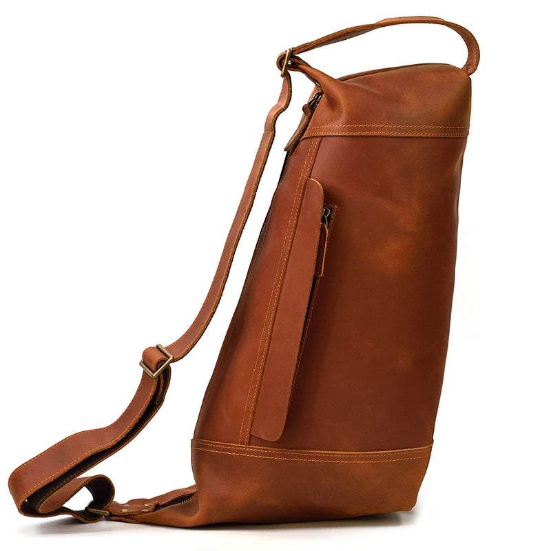 Premium Handmade Leather Sling Bag Fanny Pack