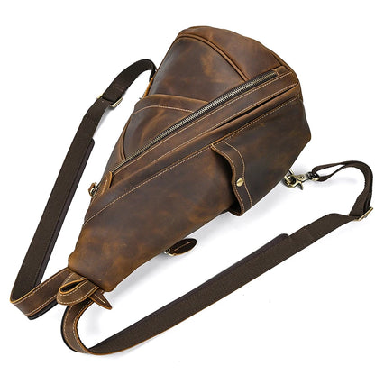 Leather Convertible Backpack Crossbody Bag Fanny Pack
