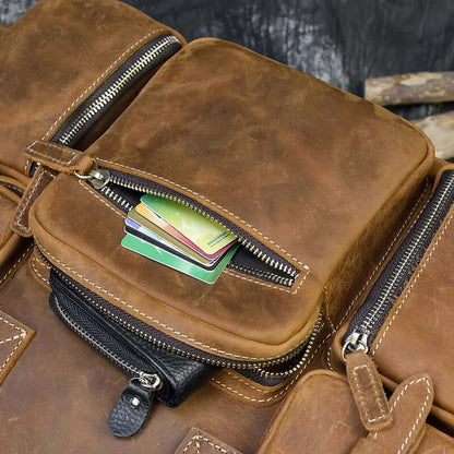 Leather Laptop Briefcase for Work and Travel