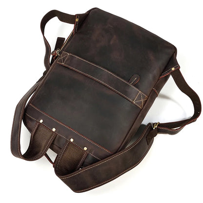Single Zipper 15.6 inch laptop Retro Rucksack