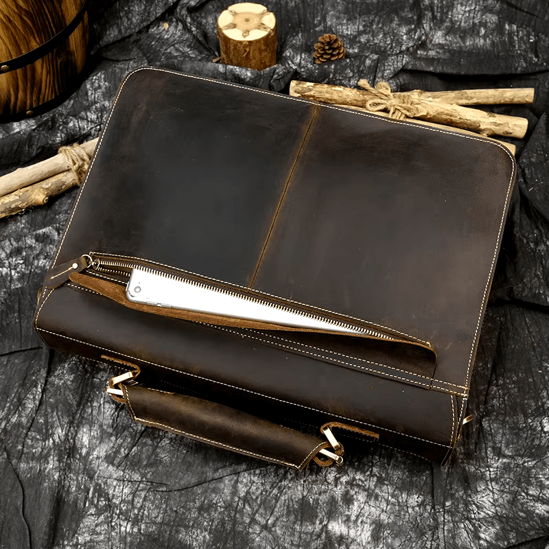 Leather Laptop Messenger Bag