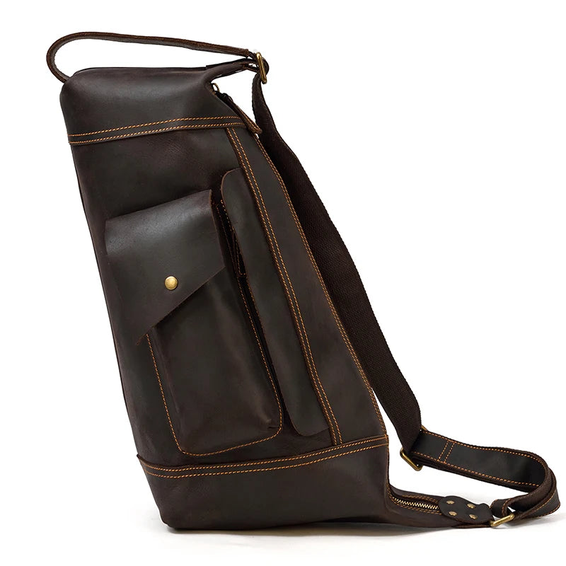 Premium Handmade Leather Sling Bag Fanny Pack