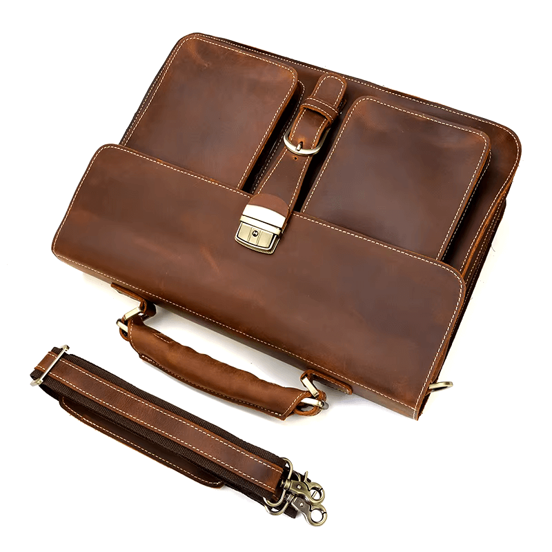 Leather Laptop Messenger Bag