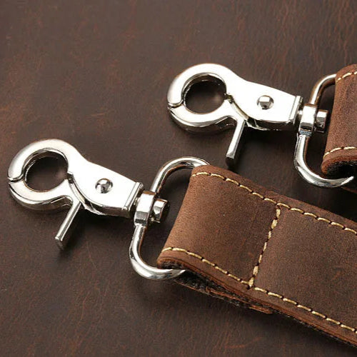 Genuine Leather Zipper Briefcase