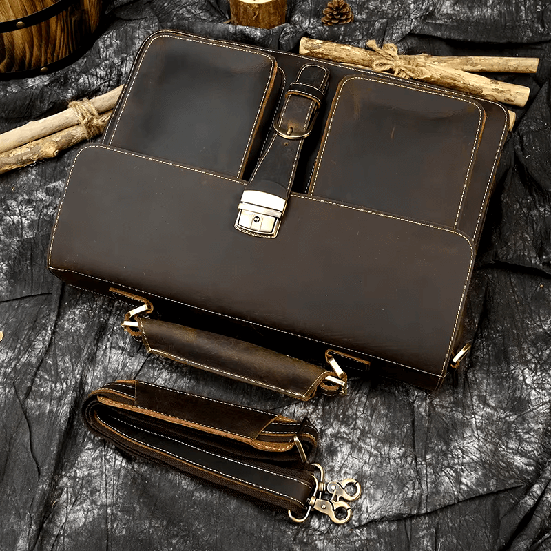 Leather Laptop Messenger Bag