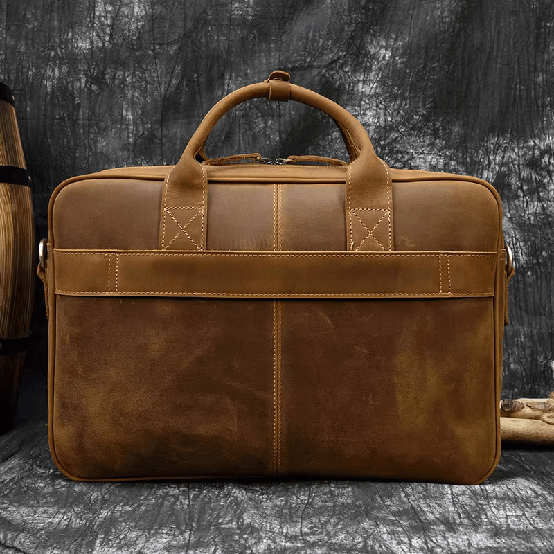 Classic Leather Bag for Laptop Men's Briefcase