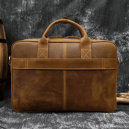 Classic Leather Bag for Laptop Men's Briefcase