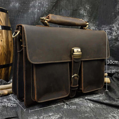 Leather Laptop Messenger Bag