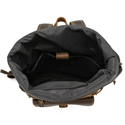 Premium Full-Grain Leather Laptop Backpack