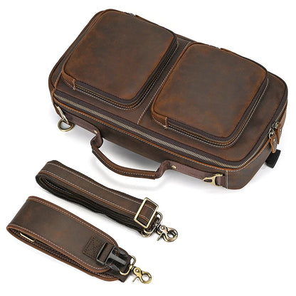 Handmade Top-Grain Leather 3-Way Bag Fanny Pack