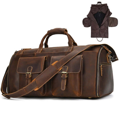 Mens Leather Duffel Bag