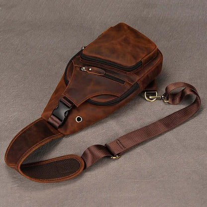 Functional Cross Body Leather Bag Fanny Pack