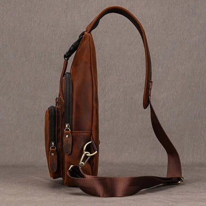 Functional Cross Body Leather Bag Fanny Pack