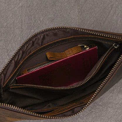 Zipper Business Large Capacity Clutch Bag