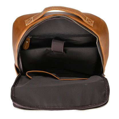 Single Zipper 15.6 inch laptop Retro Rucksack