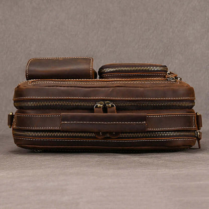 Male Leather Messenger Bag