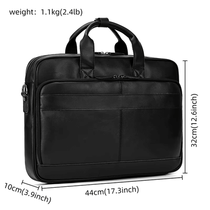 Classic Leather Bag for Laptop Men's Briefcase