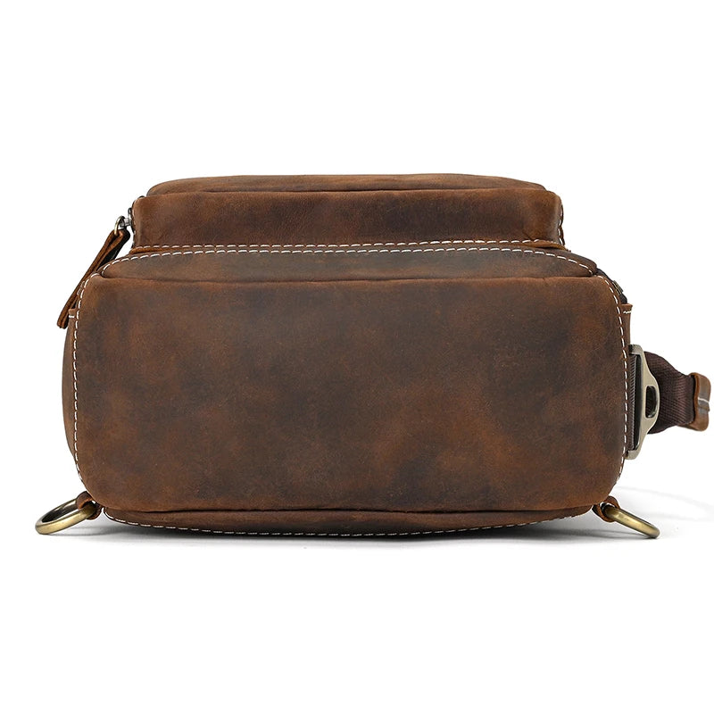 Handmade Top-Grain Leather 3-Way Bag Fanny Pack
