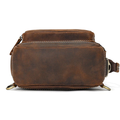 Handmade Top-Grain Leather 3-Way Bag Fanny Pack