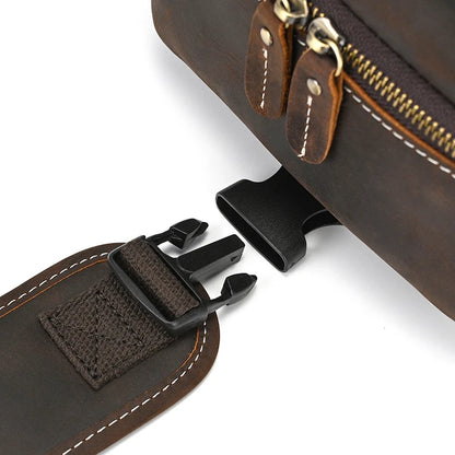 Handmade Top-Grain Leather 3-Way Bag Fanny Pack