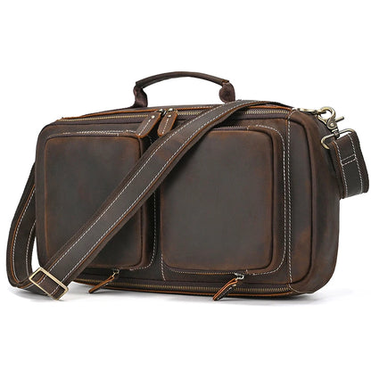 Handmade Top-Grain Leather 3-Way Bag Fanny Pack