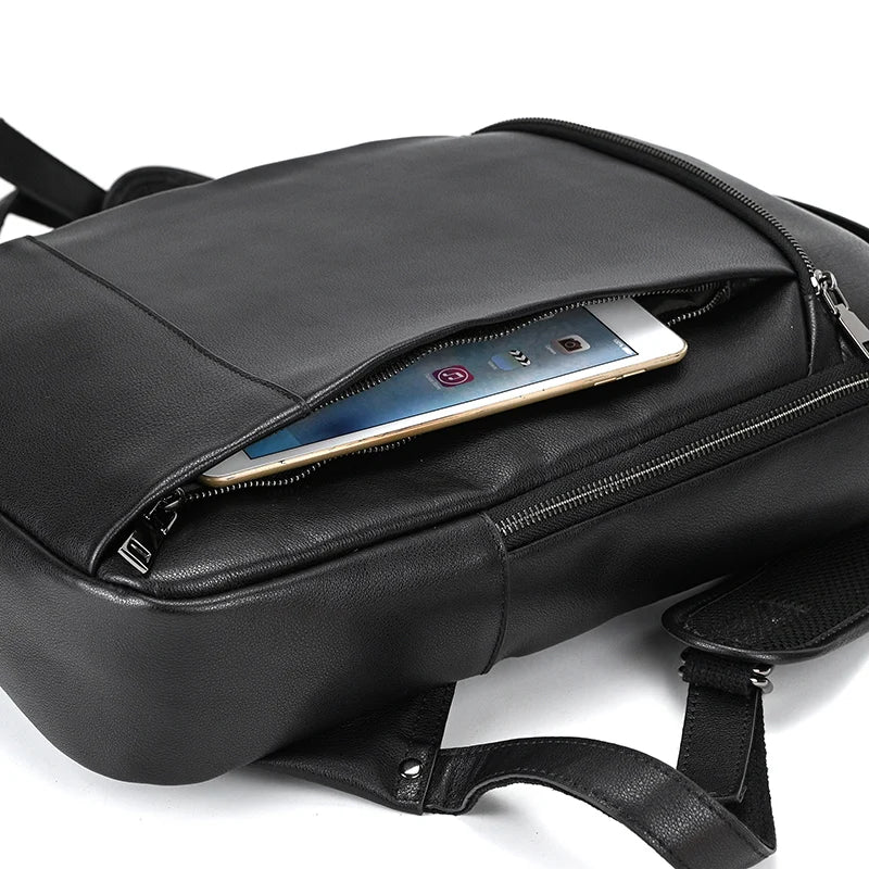Single Zipper 15.6 inch laptop Retro Rucksack