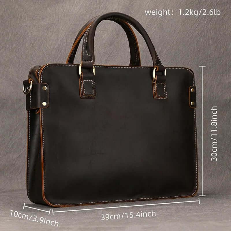 Elegant Leather Bag for Laptop for Men Business Briefcase