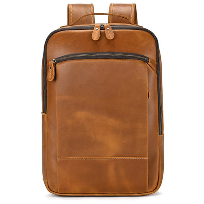 Single Zipper 15.6 inch laptop Retro Rucksack