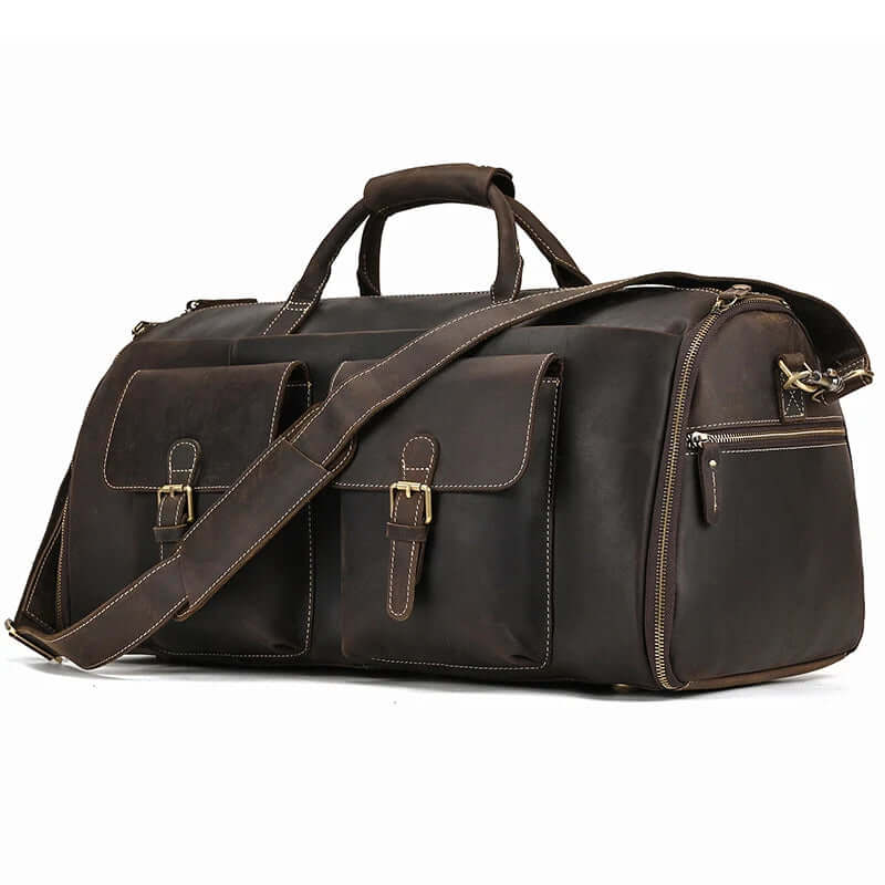 Mens Leather Duffel Bag