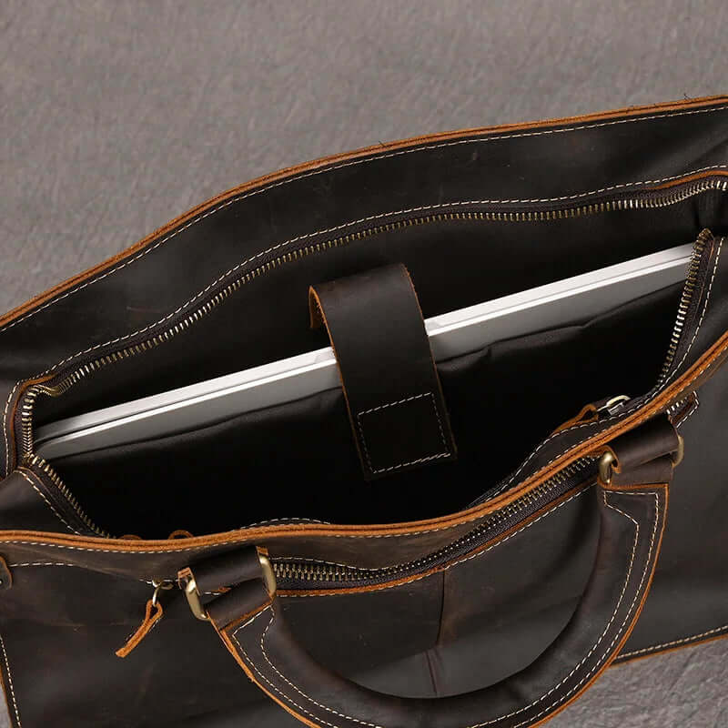 Elegant Leather Bag for Laptop for Men Business Briefcase