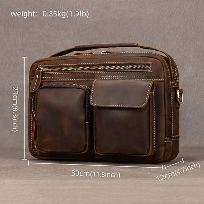 Male Leather Messenger Bag