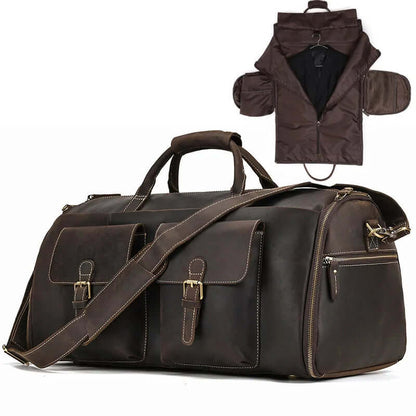 Mens Leather Duffel Bag