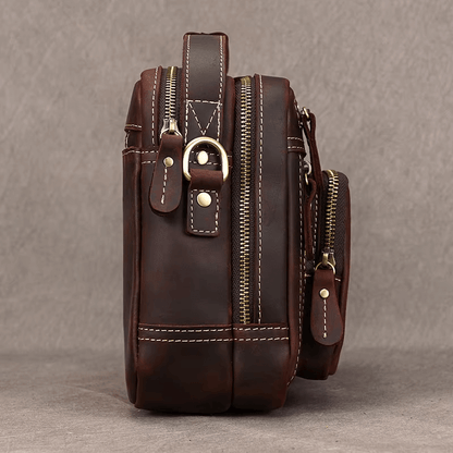 Male Leather Messenger Bag