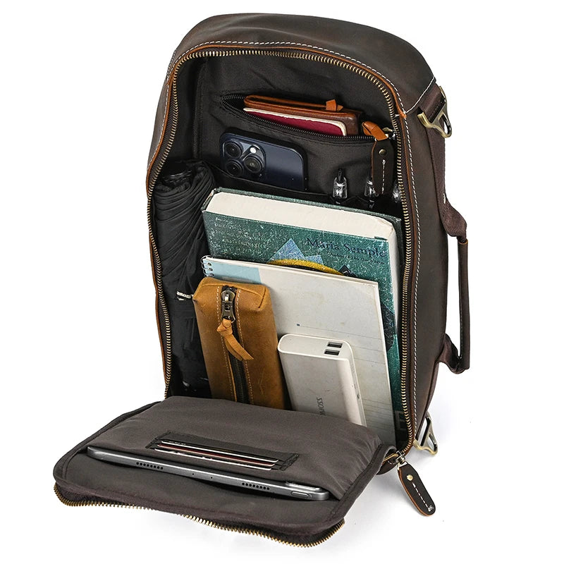 Handmade Top-Grain Leather 3-Way Bag Fanny Pack DHM bags Handmade Top-Grain Leather 3-Way Bag Fanny Pack DHM bags