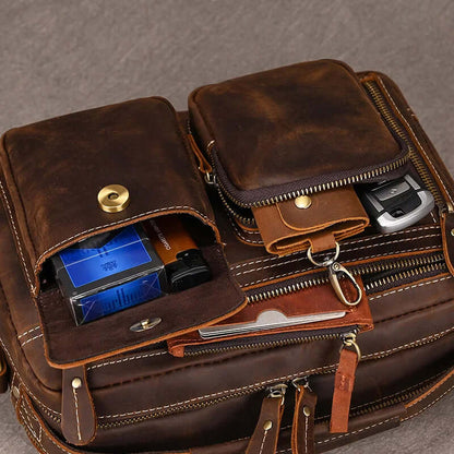 Male Leather Messenger Bag