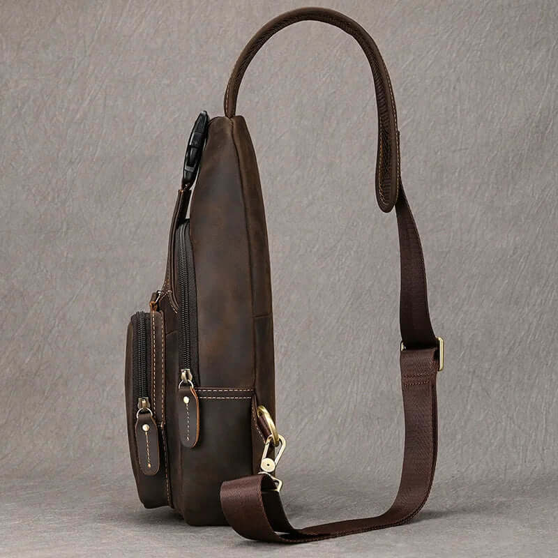 Functional Cross Body Leather Bag Fanny Pack