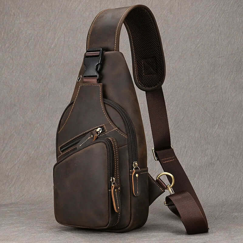 Functional Cross Body Leather Bag Fanny Pack