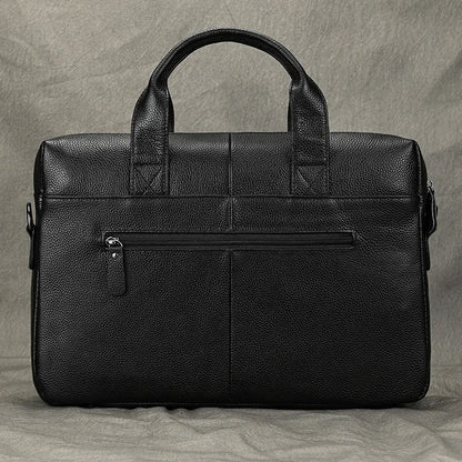 Real Leather Male Laptop Briefcase