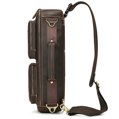 Handmade Top-Grain Leather 3-Way Bag Fanny Pack