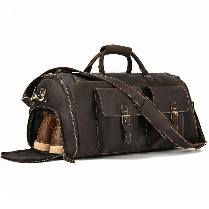 Mens Leather Duffel Bag