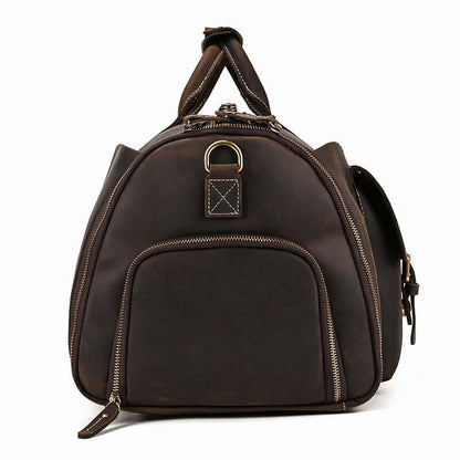 Mens Leather Duffel Bag