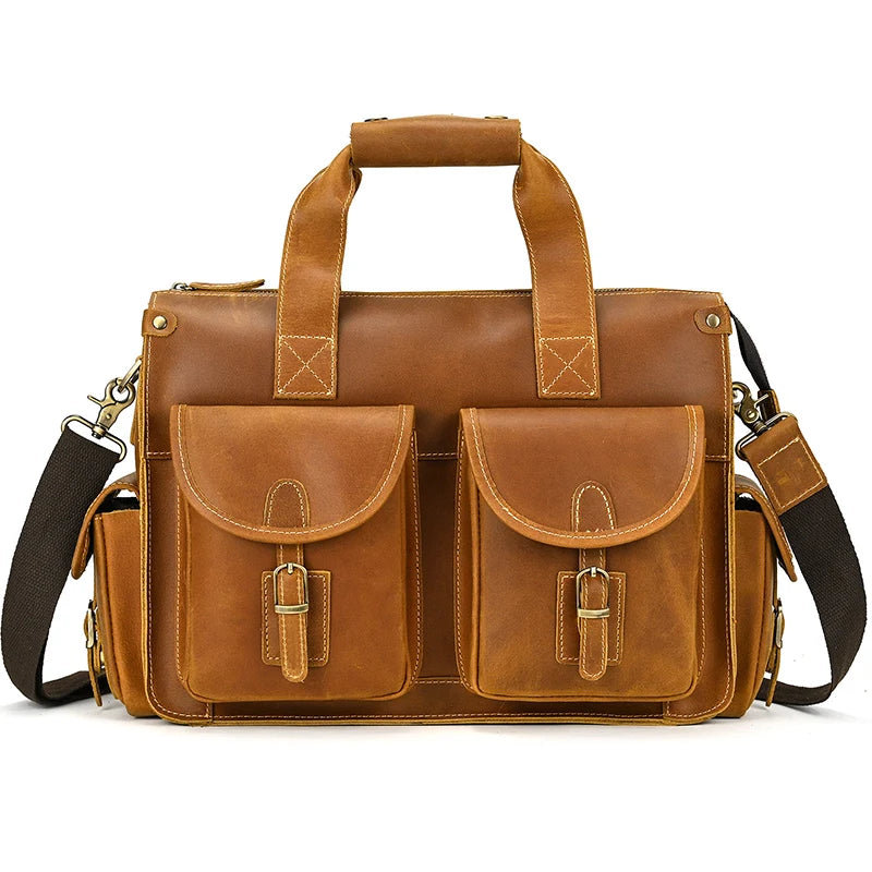Full Grain Leather Mens Briefcase