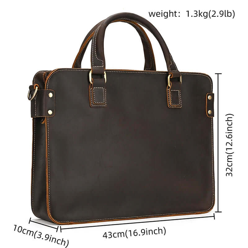 Elegant Leather Bag for Laptop for Men Business Briefcase