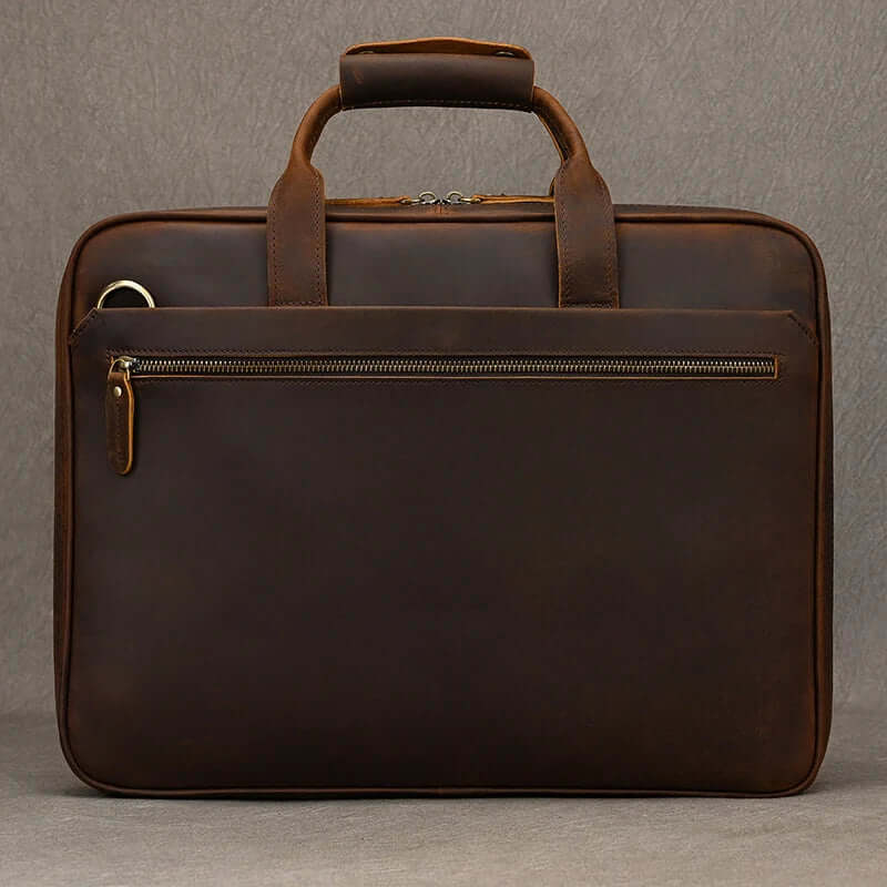 Mens Leather Bag Laptop Sophisticated Briefcase Style